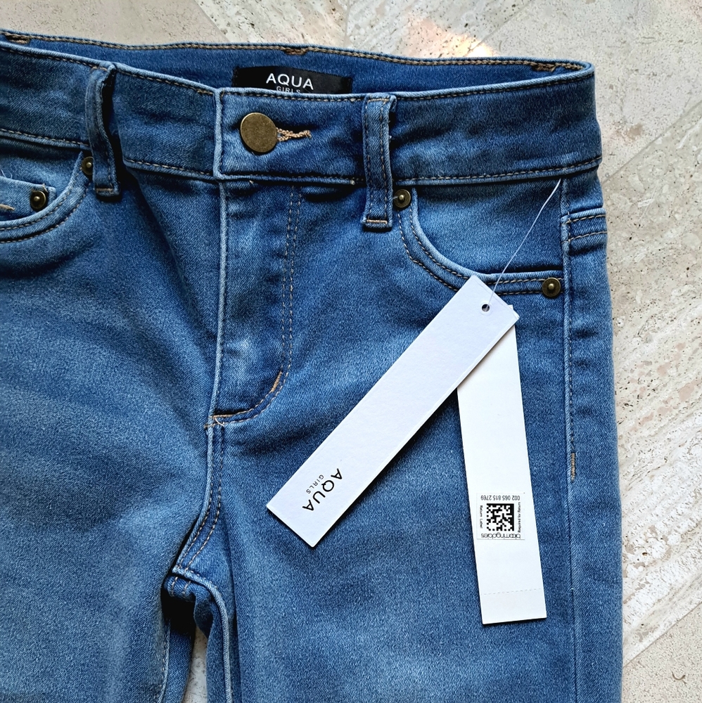 Aqua Girls' Diane Mid Rise Skinny Jeans size 7 New with TAGS.
